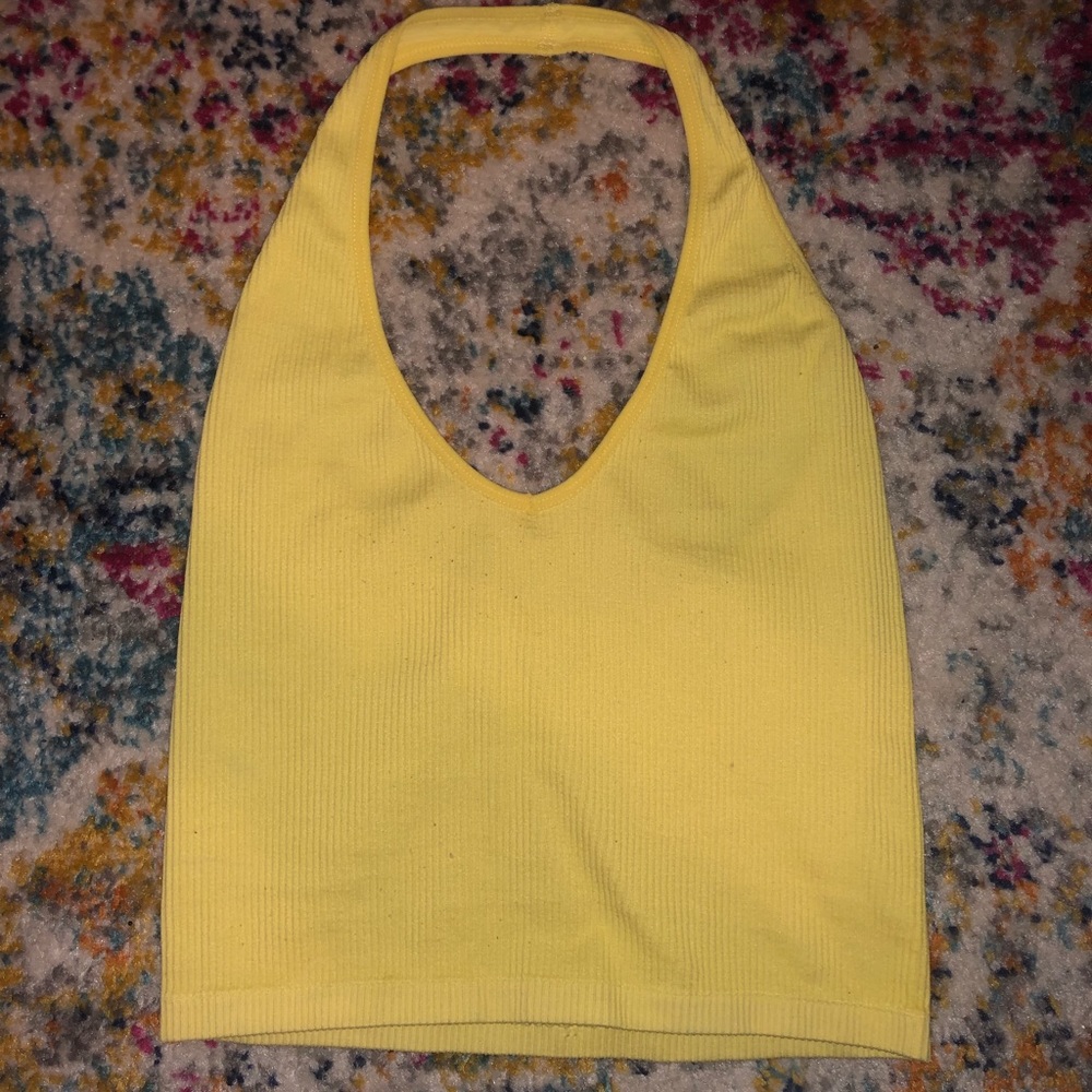 Urban Outfitters Yellow Halter Top